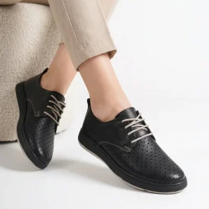 Pantofi piele naturala Calida Black